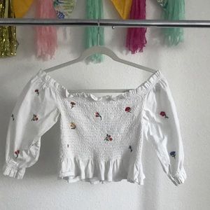 Zara off the shoulder top